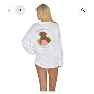 Girl's Best Friend Long Sleeve Tee in White by Lauren James Small